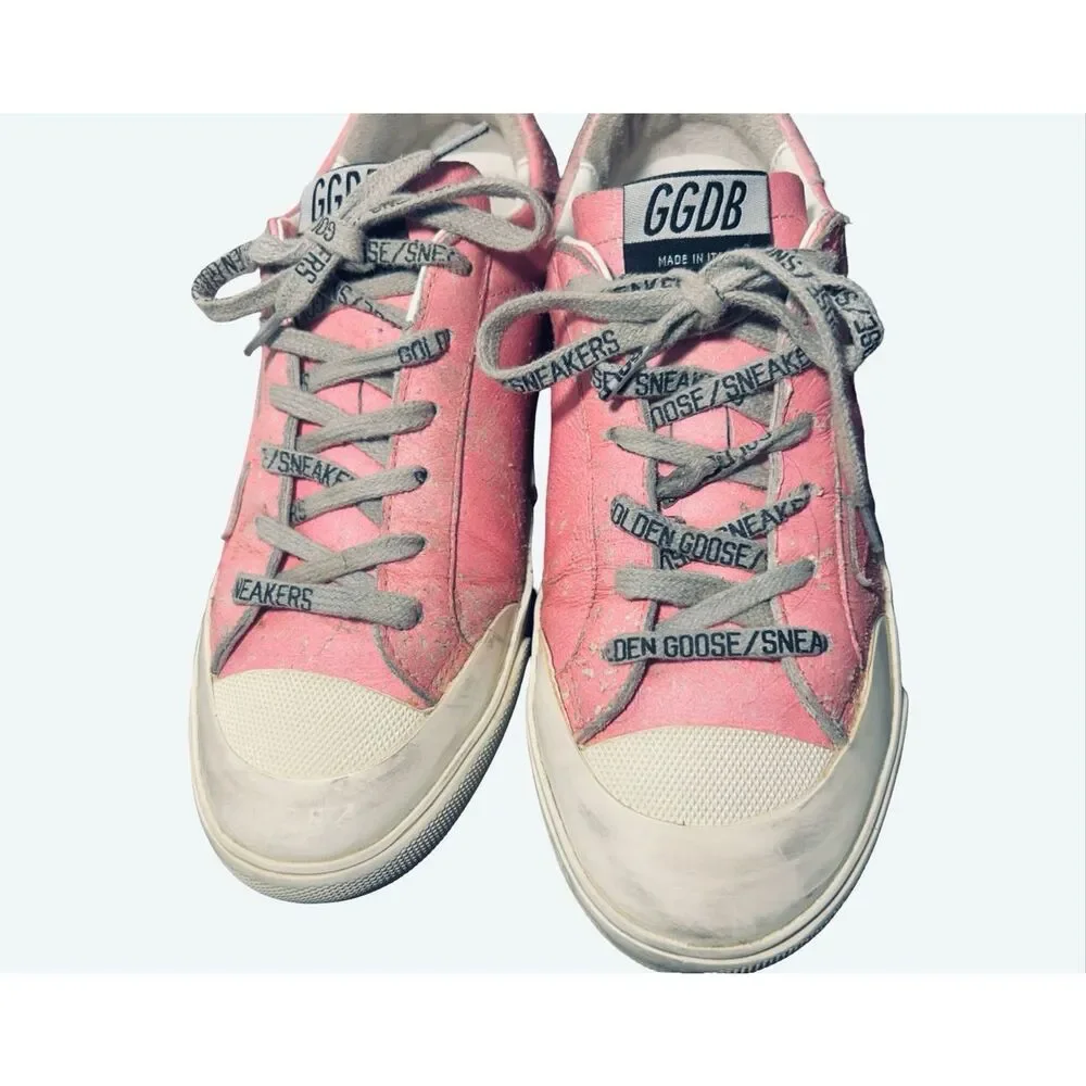 Golden Goose Superstar Leather Distressed Sneakers
